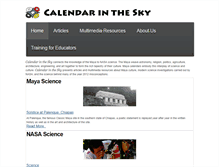 Tablet Screenshot of calendarinthesky.org